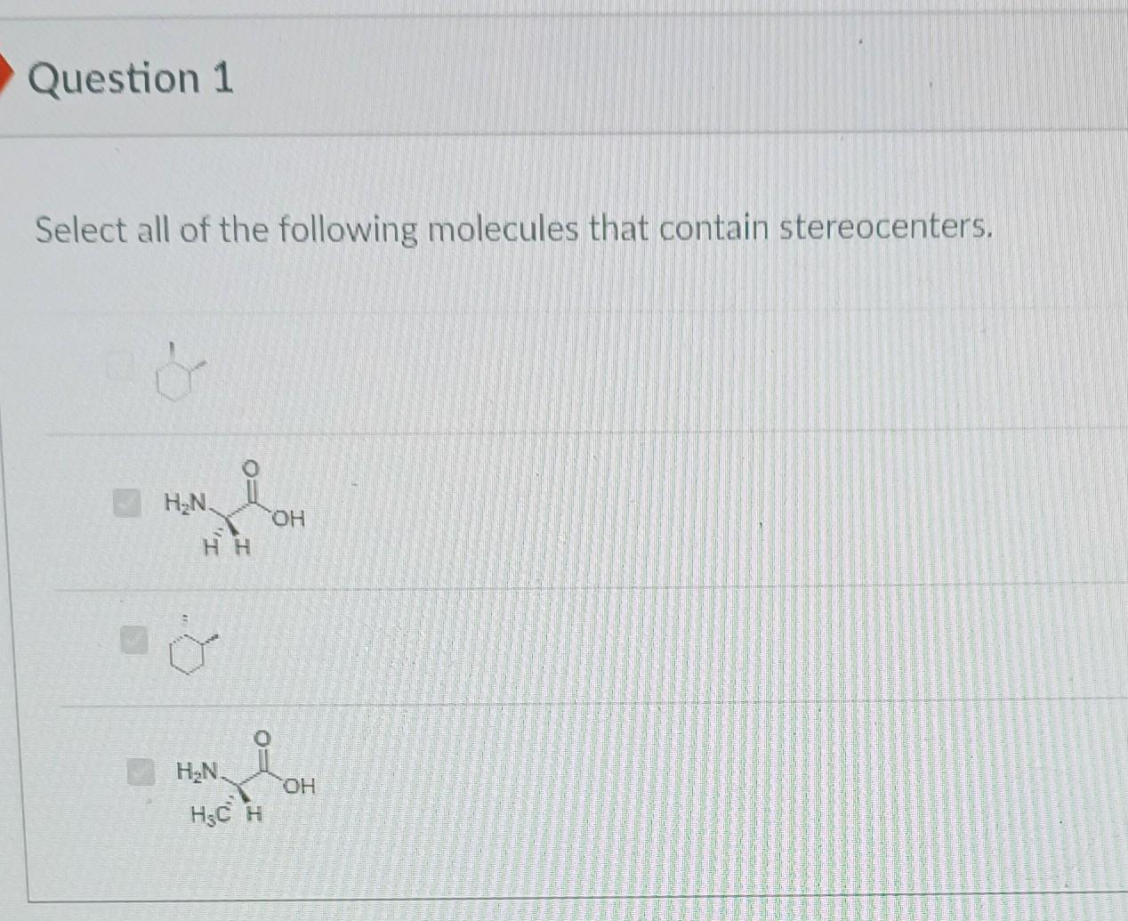 Solved Select all of the following molecules that contain | Chegg.com