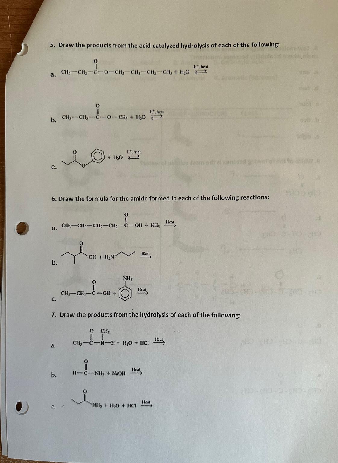 Solved Draw the products from the acid-catalyzed hydrolysis | Chegg.com