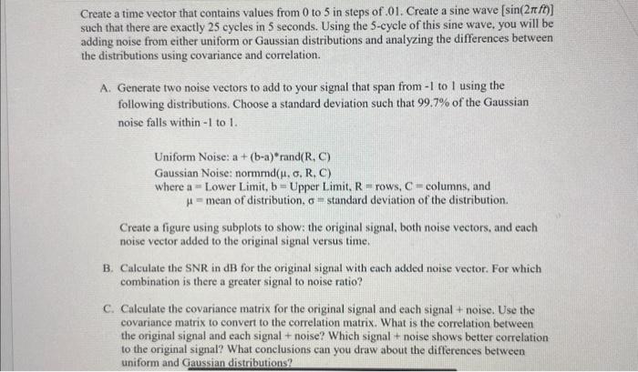Create a time vector that contains values from 0 to 5 | Chegg.com