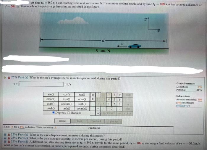 solved-at-time-to-0-0-s-a-car-starting-from-rest-moves-chegg