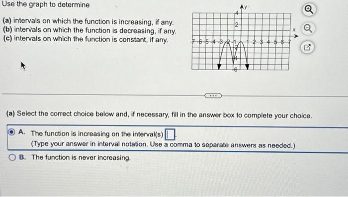 Solved Use the graph to determine (a) intervals on which the | Chegg.com