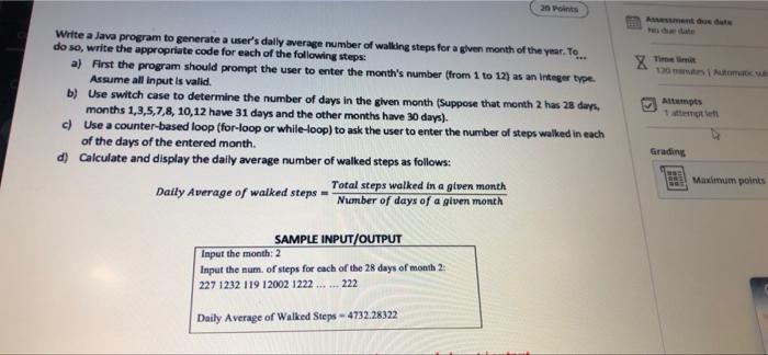 Solved 26 Pins Andet X The Mots Write a Java program to | Chegg.com