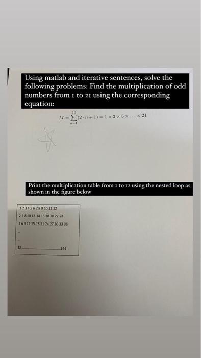 Solved Using matlab and iterative sentences, solve the | Chegg.com