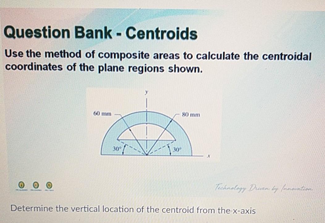 Solved Question Bank - Centroids Use the method of composite | Chegg.com