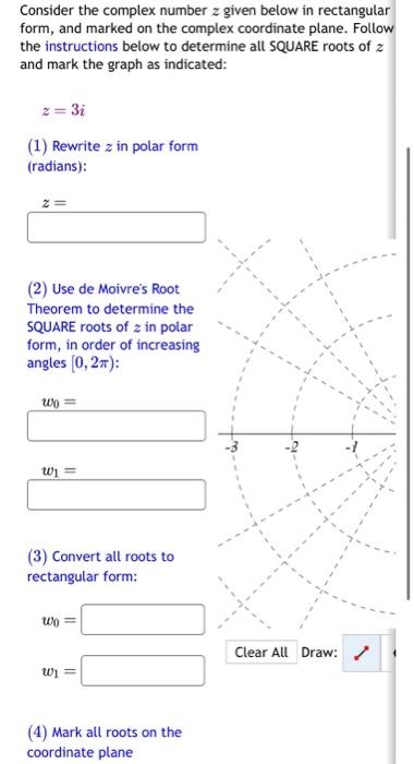 Solved Consider the complex number z given below in | Chegg.com