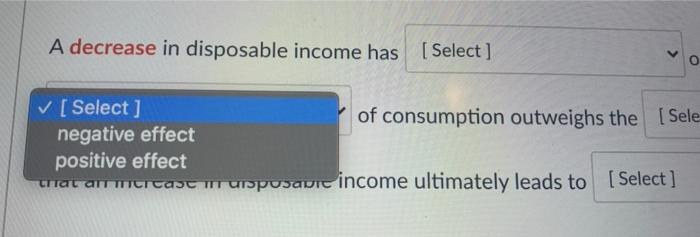 Solved on aggregate demand, but the A decrease in disposable | Chegg.com