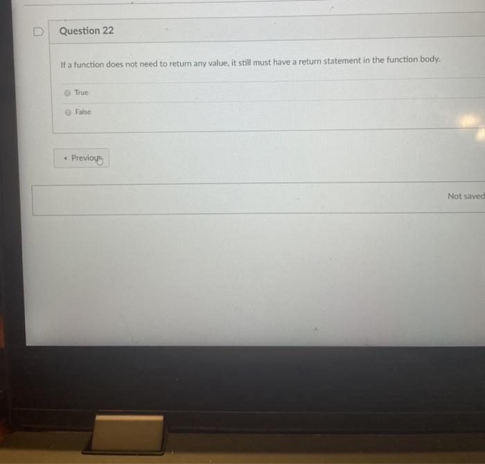 Solved Question 22 If a function does not need to return any | Chegg.com