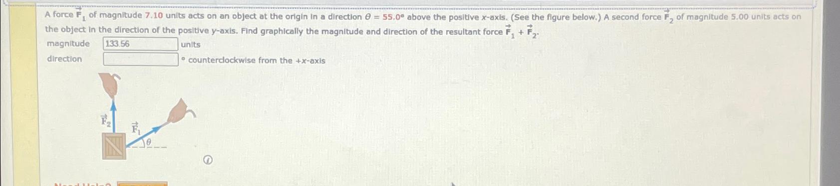 Solved the object in the direction of the positive y-axis. | Chegg.com
