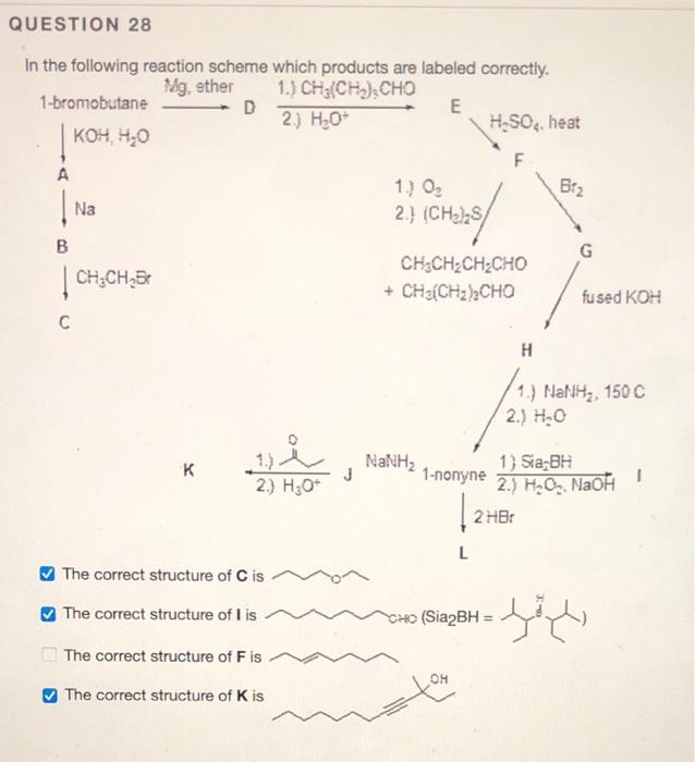 Solved 28. Which of the following reactions gives the | Chegg.com