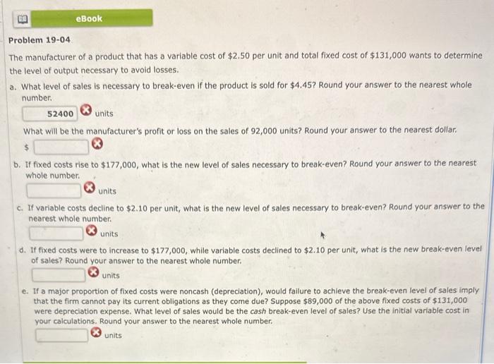Solved Problem 19-04 The manufacturer of a product that has | Chegg.com
