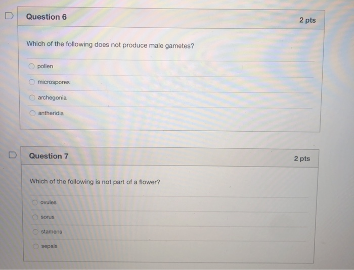 Solved Question 6 2 pts Which of the following does not | Chegg.com