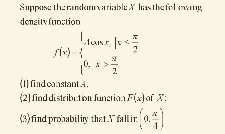 Solved 2 7 Suppose the random variable X has the following | Chegg.com