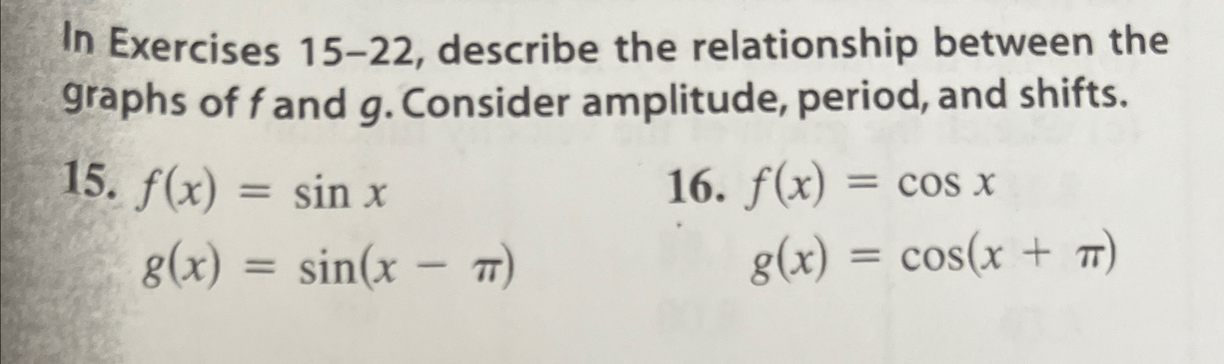 Solved In Exercises 15-22, ﻿describe The Relationship | Chegg.com