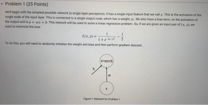 Solved - Problem 1 (25 Points) We'll begin with the simplest | Chegg.com