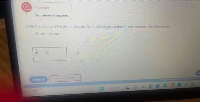 write the ratio as a fraction in simplest form 30 48