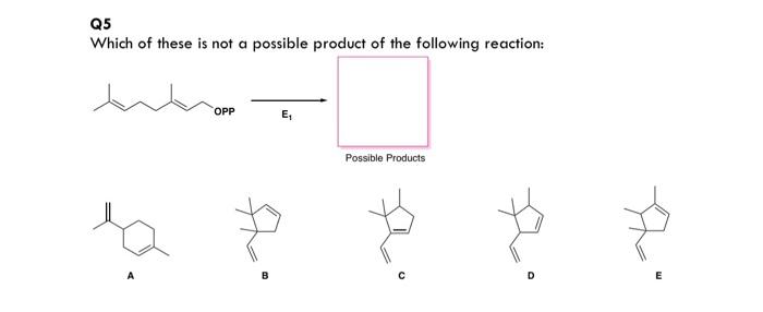 Solved Which of these is not a possible product of the | Chegg.com