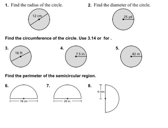 how to find the radius of a circle