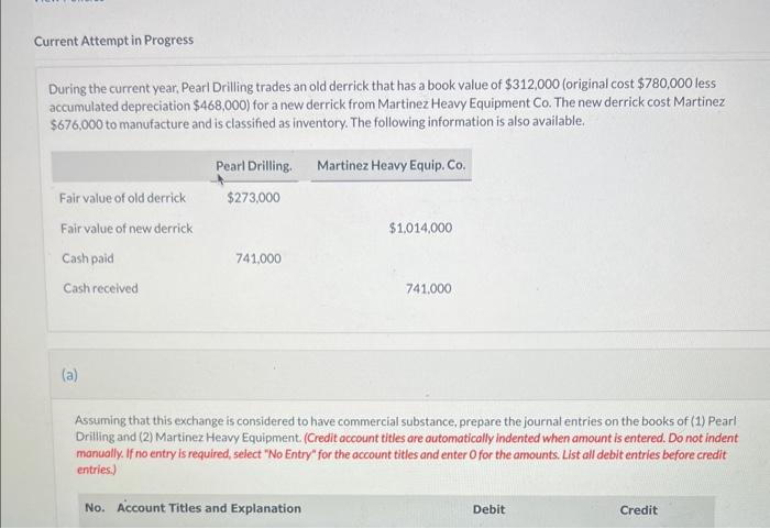 Solved Current Attempt In Progress During The Current Year. | Chegg.com