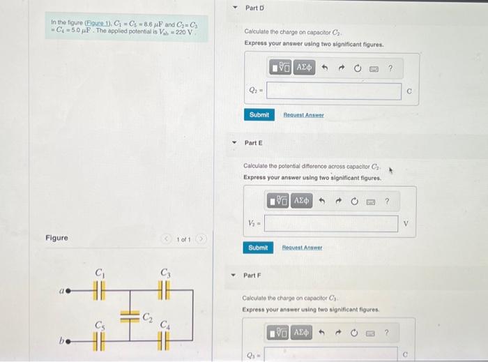 Solved In the figure (Elaure 1). C1−C3=8.6μF and C2=C2 | Chegg.com