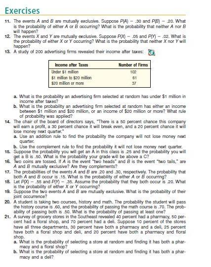 Solved 11. The Events A And B Are Mutually Exclusive. | Chegg.com