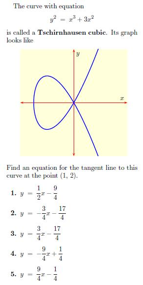 Solved The Curve With Equation Y2 X3 3x2 Is Called A Chegg Com