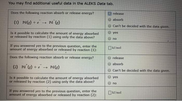 Solved You May Find Additional Useful Data In The Aleks D Chegg Com