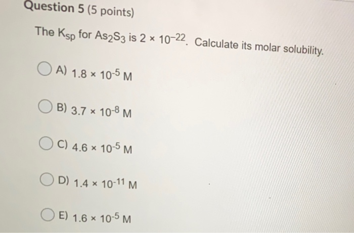 Solved Question 3 (5 Points) Ksp (Cu(OH)2) = 1.2 X 10-15; Kp | Chegg.com