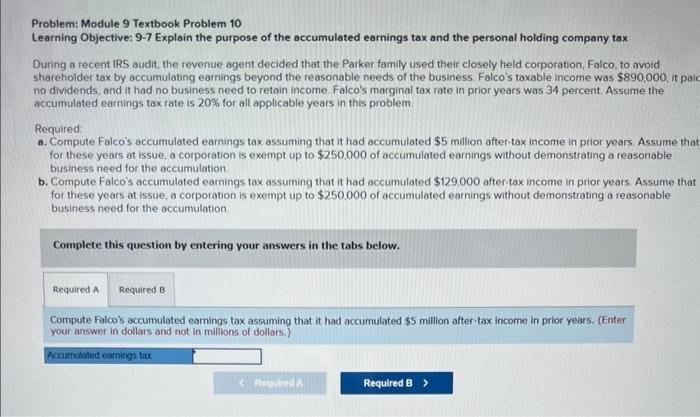 Solved Problem: Module 9 Textbook Problem 10 Learning | Chegg.com