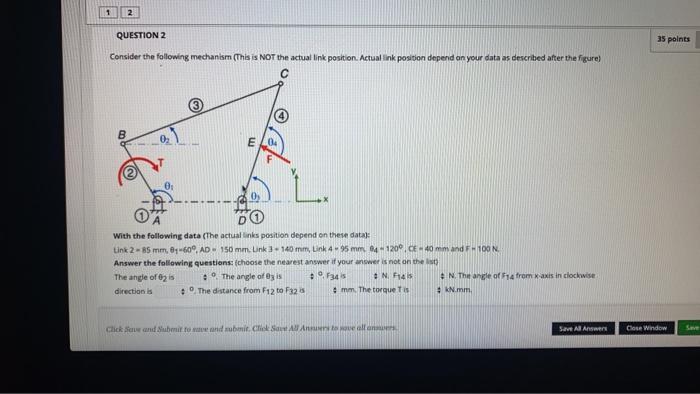 Solved 1 2 QUESTION 2 35 Points Consider The Following | Chegg.com