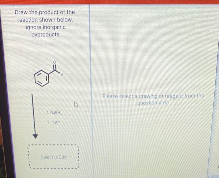 Solved Draw the product of the reaction shown below. Ignore