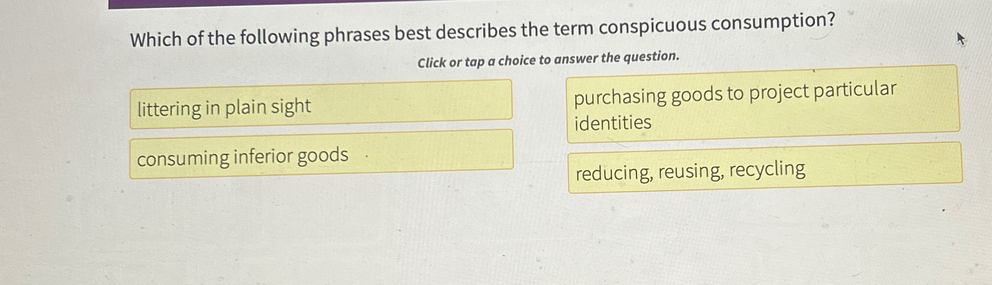 Solved Which of the following phrases best describes the | Chegg.com