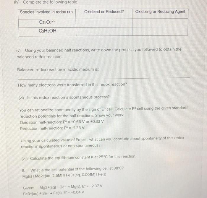 Solved Q2 Electrochemistry 0 Points 1. The Breathalyzer test