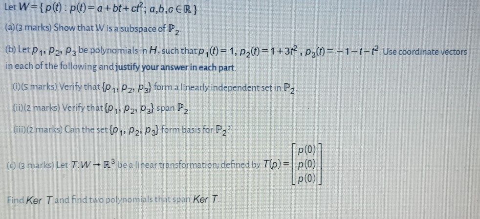 Solved Let W P T P T C Bt Ct A B Cer A 3 Marks Chegg Com