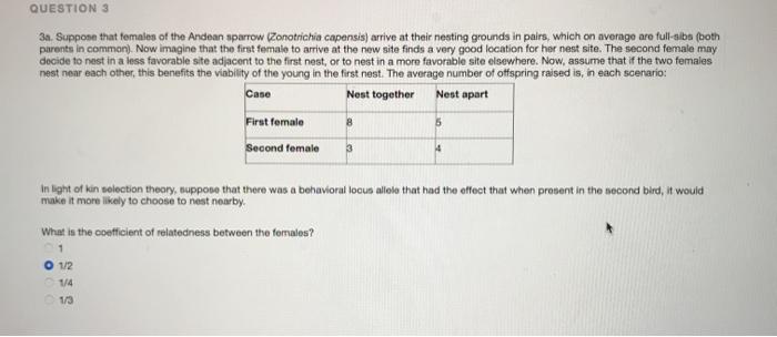 Solved Questions 3a Suppose That Females Of The Andoan 8156