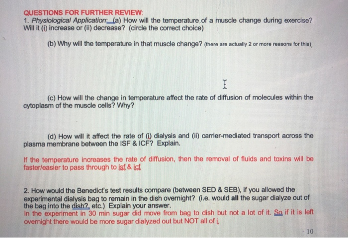 Solved QUESTIONS FOR FURTHER REVIEW: 1. Physiological | Chegg.com