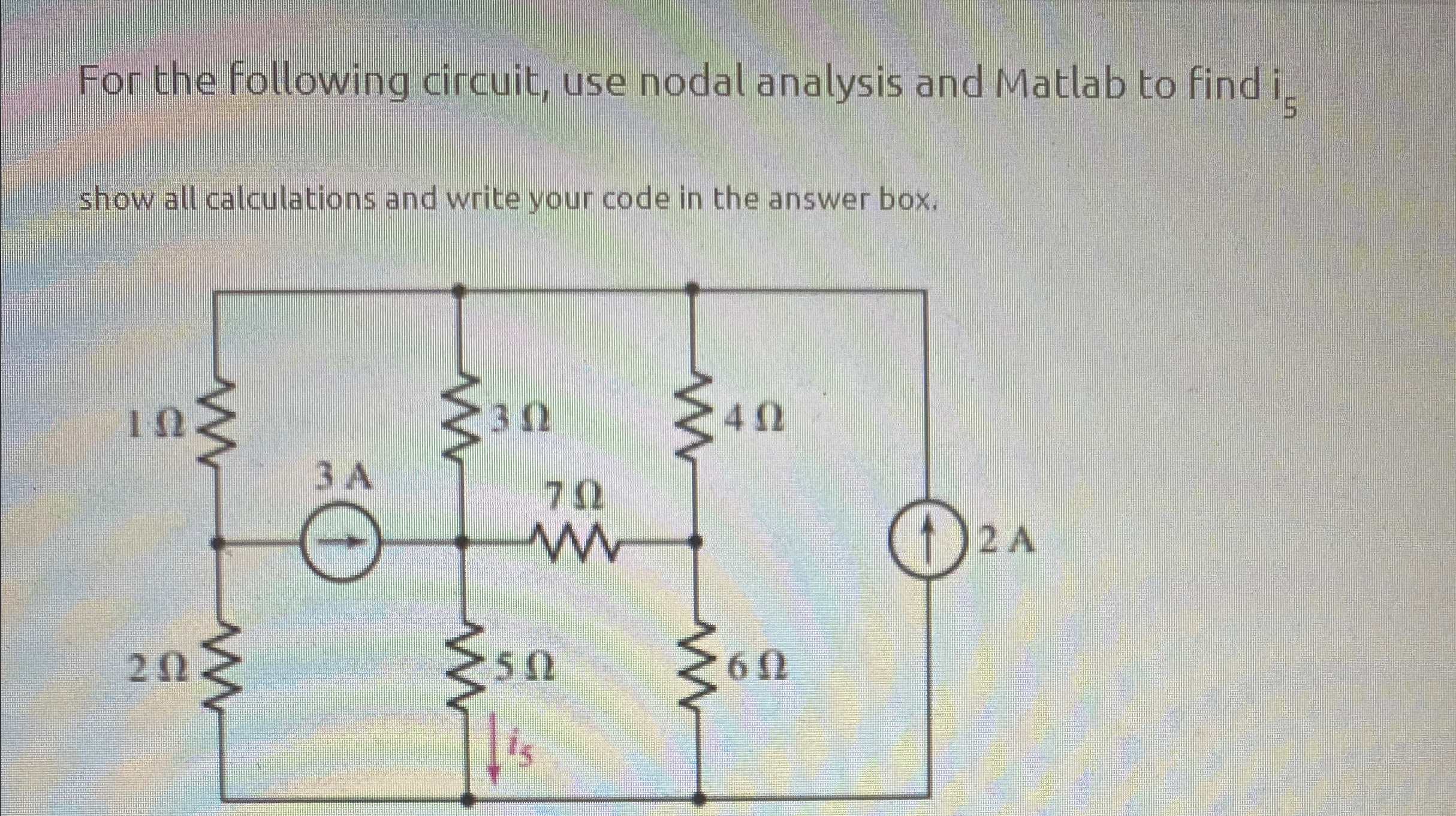 Solved For the following circuit, use nodal analysis and | Chegg.com