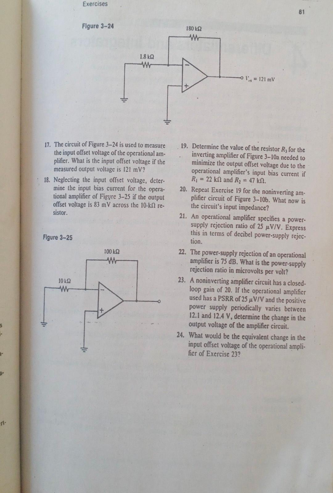 Operational Am Solved al Operational Amplifier and Circuil Performance17. | Chegg.com