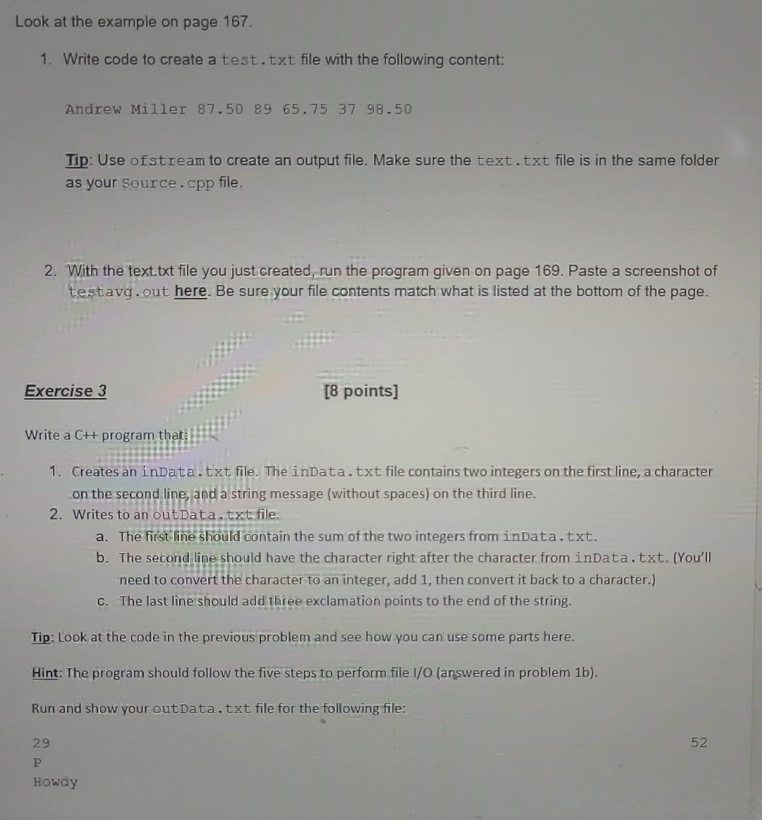 Solved Look at the example on page 167. 1. Write code to | Chegg.com