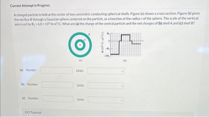 Solved A charged particle is held at the center of two | Chegg.com
