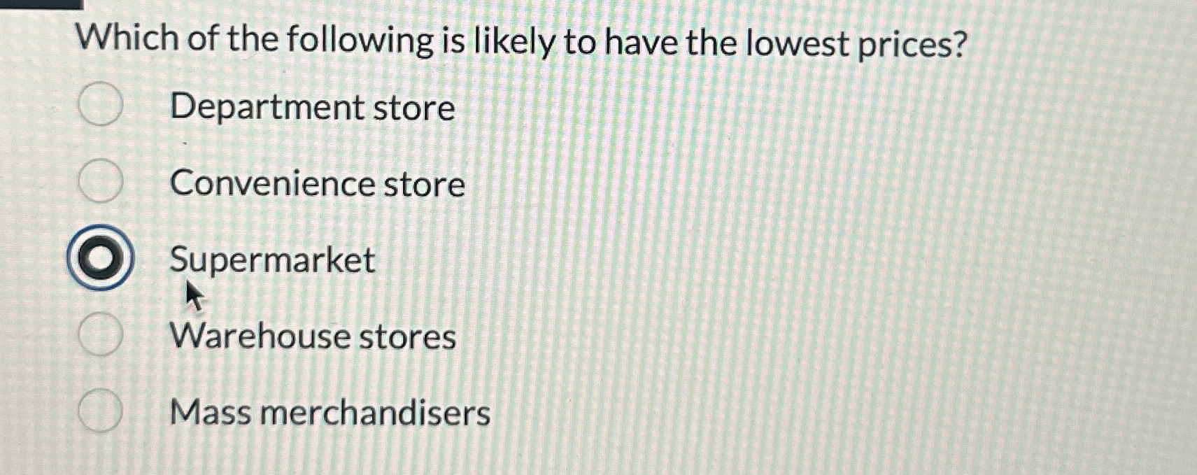Solved Which of the following is likely to have the lowest | Chegg.com