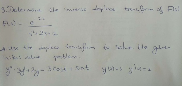 Solved 3 Determine The Inverse Soplece Trasform Of Fls Chegg Com