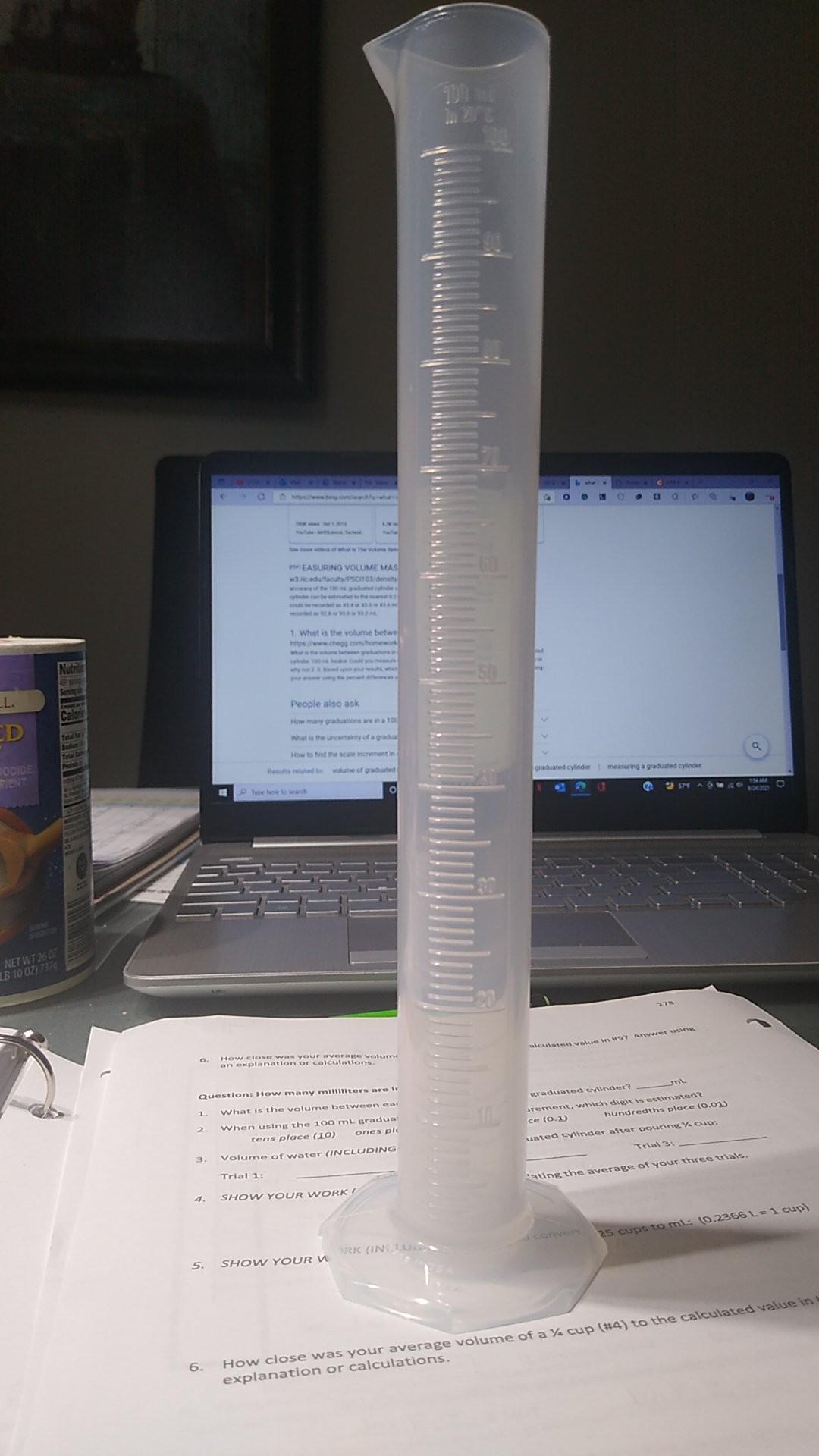 Solved what is the volume between each graduation on the | Chegg.com