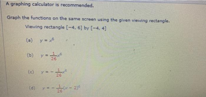 Solved A graphing calculator is recommended. Graph the | Chegg.com