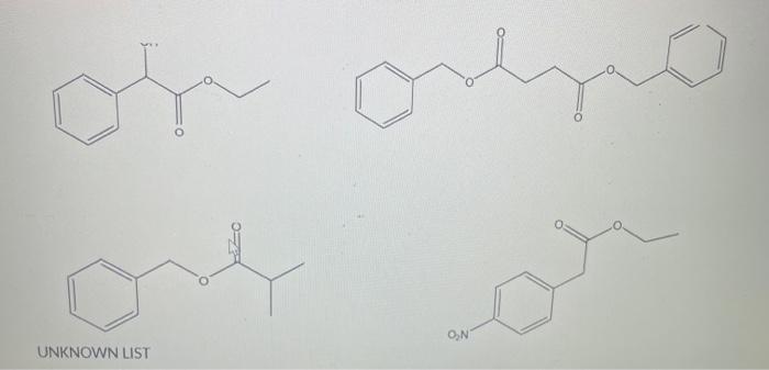 ldentification of unknewn compeunds in an Organic | Chegg.com