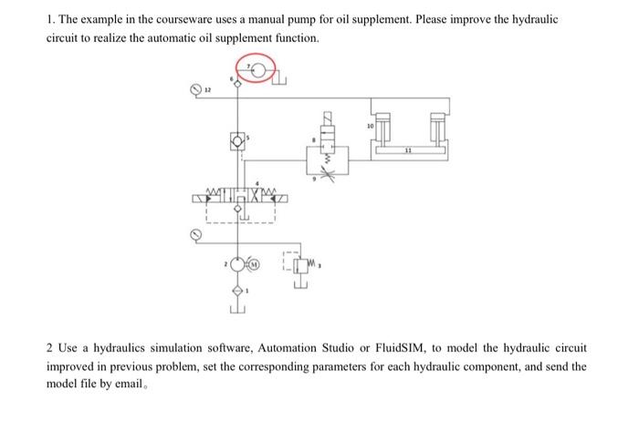 Solved 1. The example in the courseware uses a manual pump 