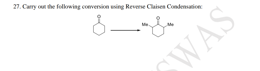 Solved 27. Carry out the following conversion using Reverse | Chegg.com