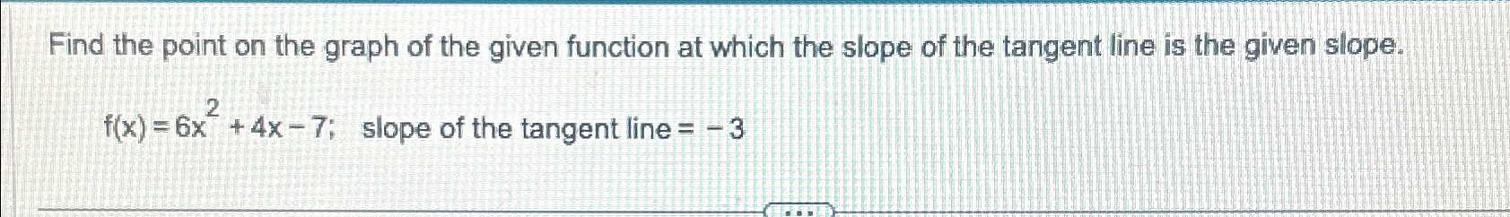 Solved Find the point on the graph of the given function at | Chegg.com