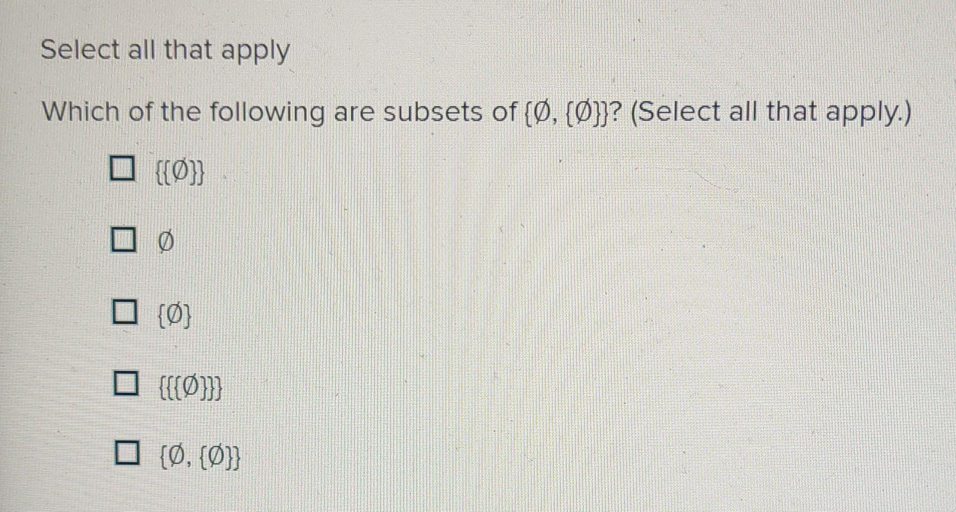 Solved Select all that apply Which of the following are | Chegg.com