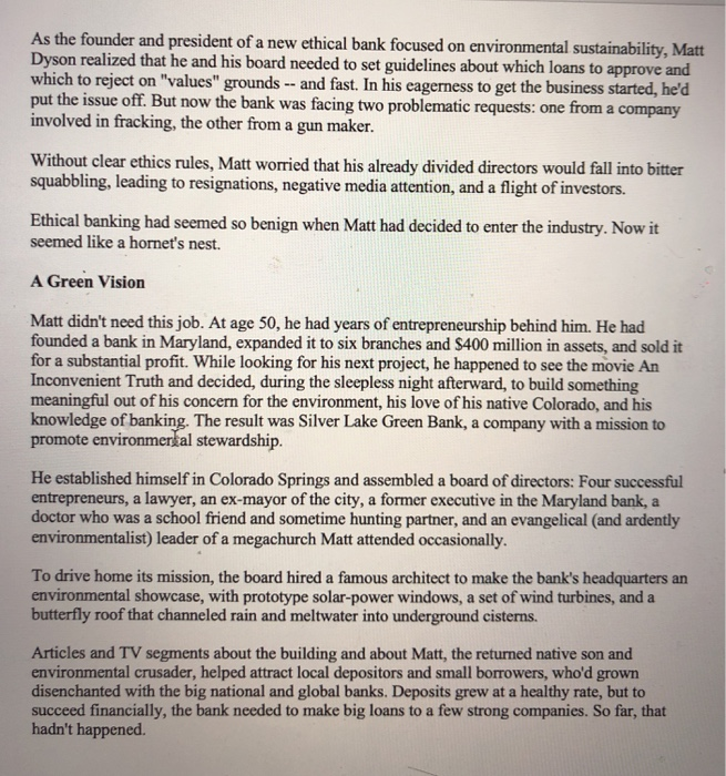 Solved please read the case study and answer the question | Chegg.com