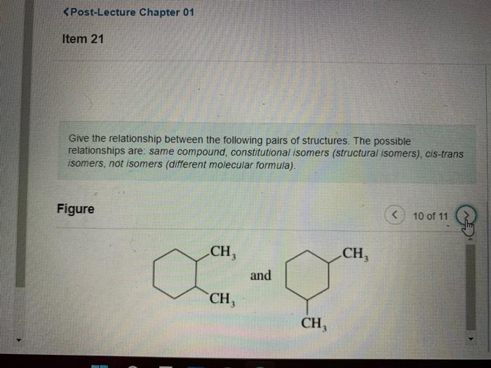Give the relationship between the following pairs of structures. The possible relationships are: same compound, constitutiona